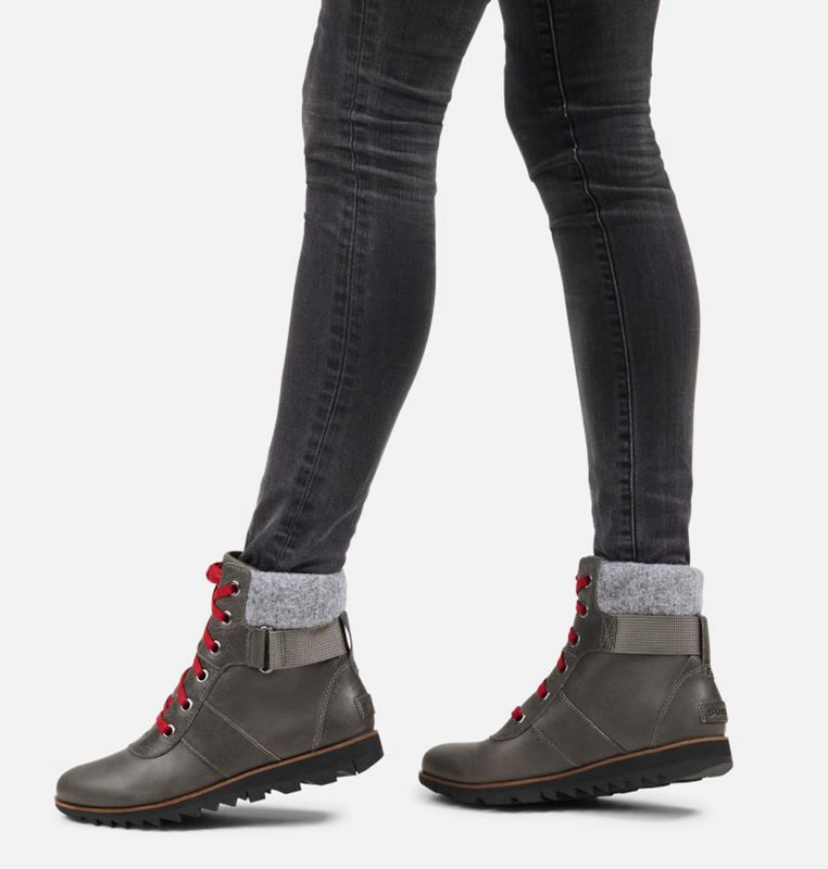 Sorel Dam Snörstövlar Mörk Grå - Harlow™ Conquest Låga - QKY-513096